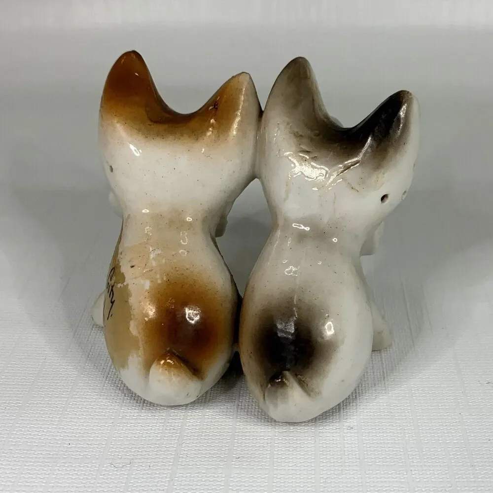 1950s Vintage Dog Salt Pepper Shakers Scotty Terrier Made Japan Souvenir Puppy